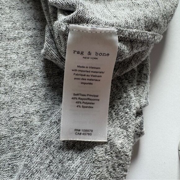 Rag & Bone Heather Gray Relaxed Long Sleeve Tee Size Medium - Picture 7 of 7